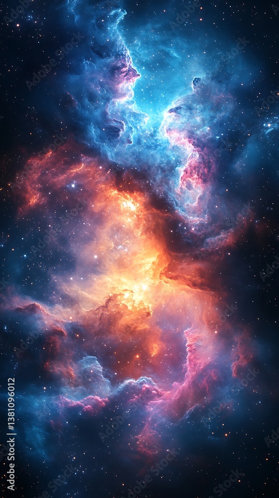 Fototapeta premium Breathtaking Nebula Stunning 4K Wallpaper & Mobile Wallpaper