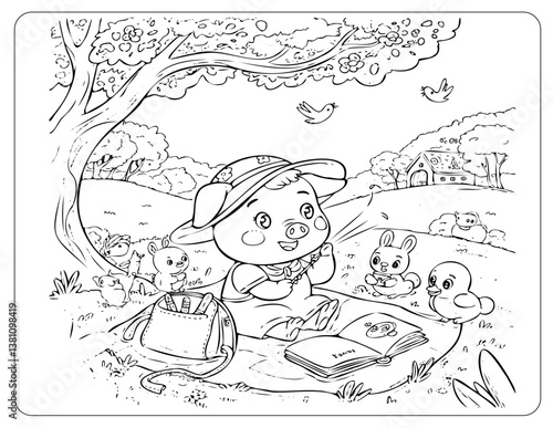 kids coloring book Pippa the Piglet 02