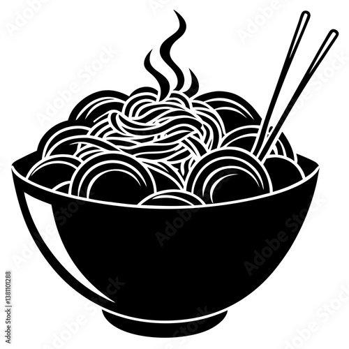 vector illustration of a bowl of soup