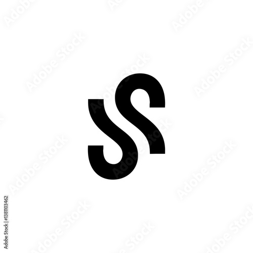 Letter S double, monogram, corporate, business logo