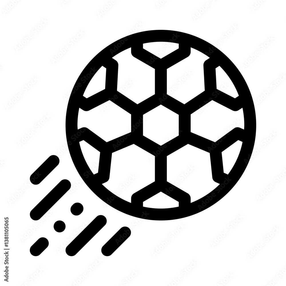 Fototapeta premium soccer ball line icon