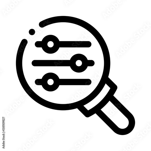 advanced search line icon