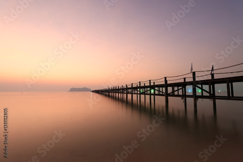 Wallpaper Mural Sunrise view in the morning at Ban Hin Kop fishing village, near the pier to Koh Tao, Chumphon Province : Thailand.
 Torontodigital.ca