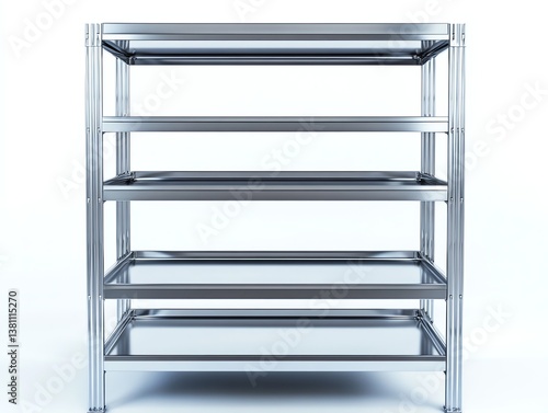 Metal Shelving Unit Display with Five Tier Rack for Storage