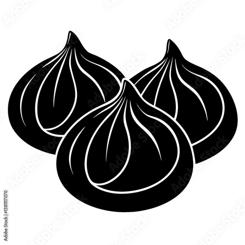 garlic isolated on white background