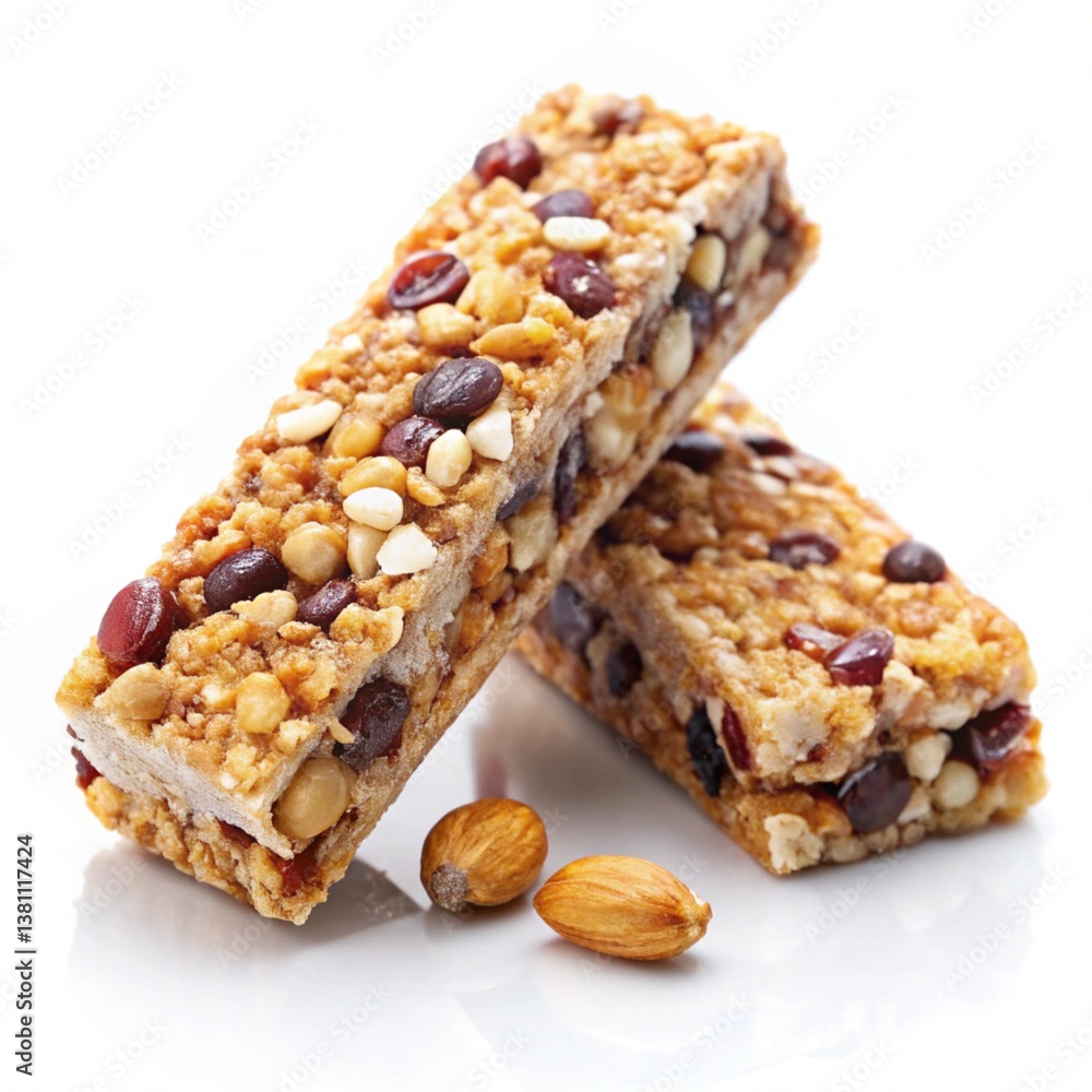 Nutrition bars isolated on white background Nutrition bars isolated on white background