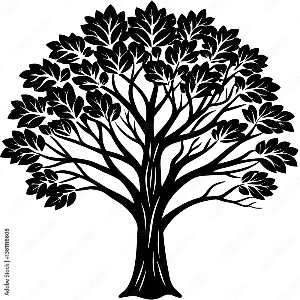 Obraz premium vector tree silhouette
