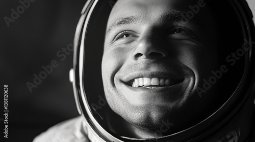 Yuri Gagarin smiling in space suit, celebrating human achievements in space exploration on International Day of Human Space Flight