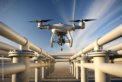 Drone Monitoring Industrial Pipes – High-Tech Inspection & Surveillance