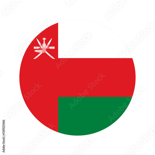 Round Oman flag icon