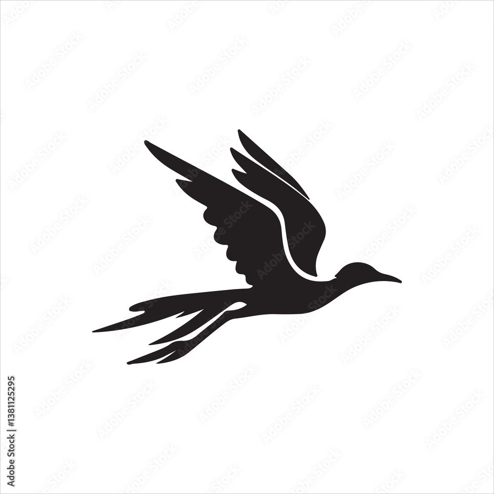 Obraz premium flying bird silhouette