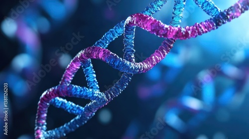 A genetic mutation leading to Huntington's disease closeup shot