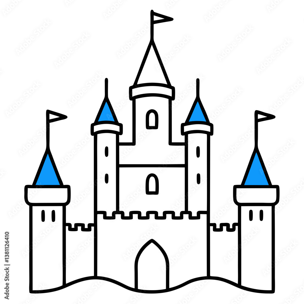 fairy tale castle vector illustration fairy tale castle vector illustration