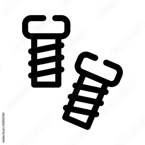 bolt nut line icon