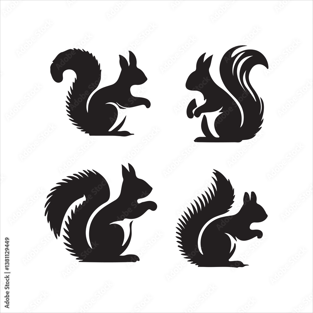 black and white Squirrel black and white Squirrel