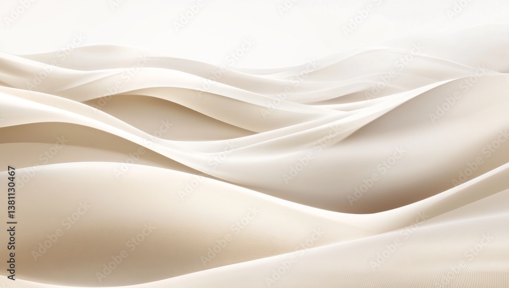 Obraz premium Abstract cream flowing fabric waves