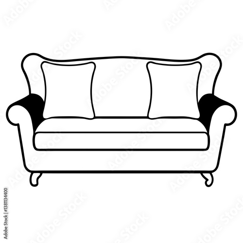 sofa isolated on white background