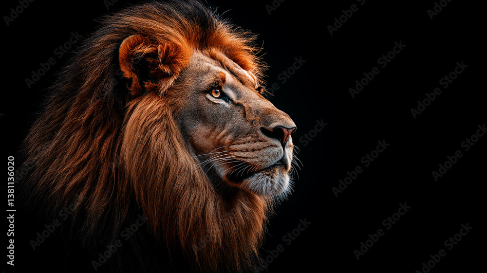Fototapeta premium Majestic East African Lion in the Wild