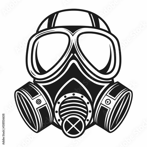 gas mask isolated on white background