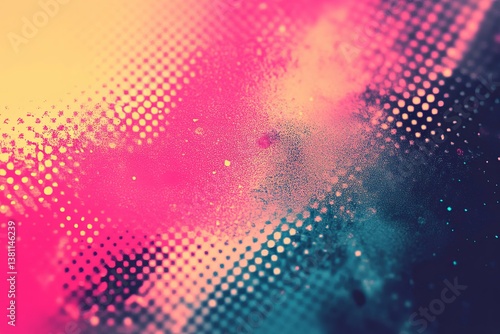 Wallpaper Mural An abstract design featuring colors with halftone and sprayed effects Torontodigital.ca