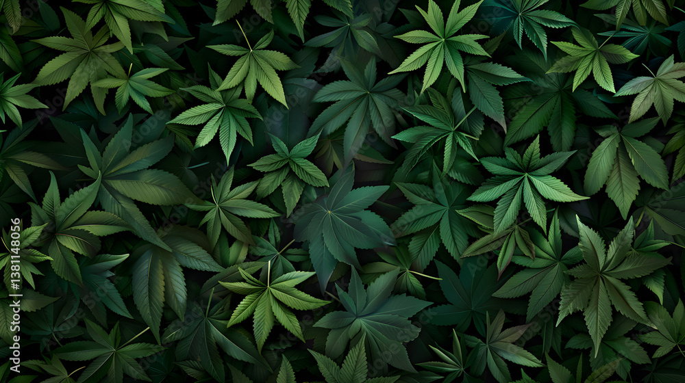 Dark green tropical leaves with deep shadows, creating a moody and elegant botanical background