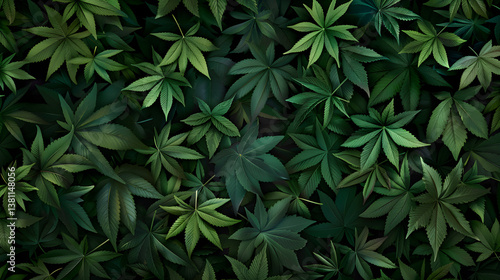 Obraz na płótnie Dark green tropical leaves with deep shadows, creating a moody and elegant botanical background w salonie