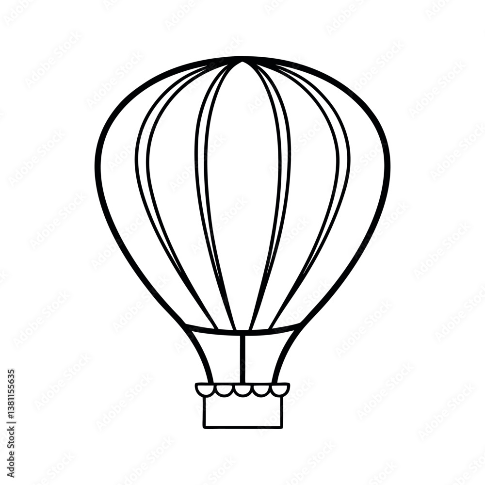 Minimalist Hot Air Balloon Outline Vector
Minimalist Hot Air Balloon Outline Vector