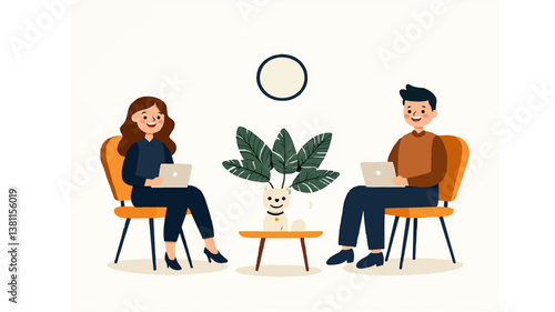 coworkers vector illustration 