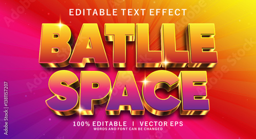 editable text style effect 3D vector text