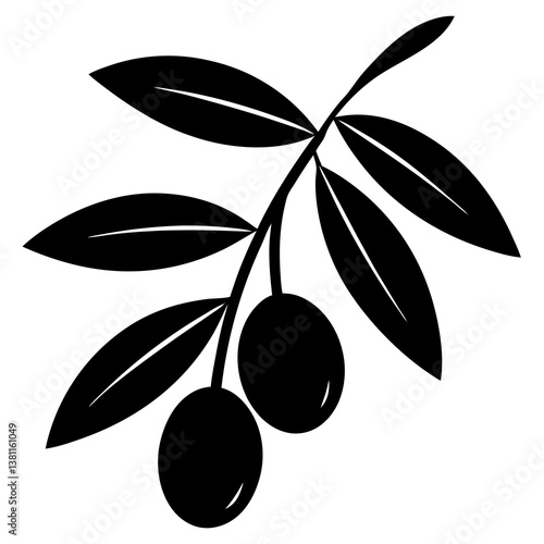 black olives with leaves