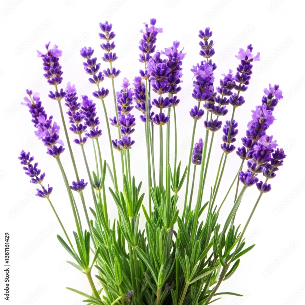 Naklejka premium Lavender flower plant isolated on white