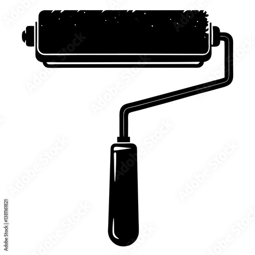 paint roller vector illustration