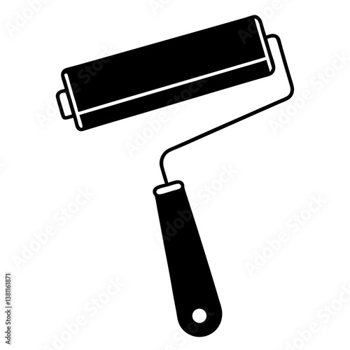 paint roller vector illustration