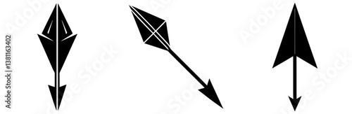 Arrowhead Silhouette Vector Art on White Background