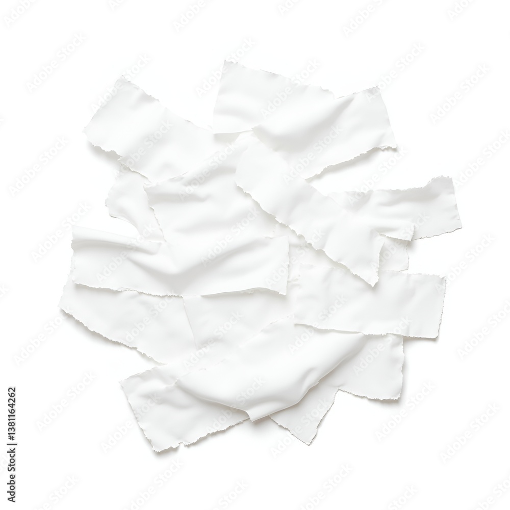 White ripped paper torn edges strips isolated on transparent background White ripped paper torn edges strips isolated on transparent background