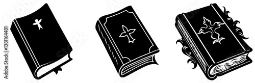 Bible Book Silhouette Vector Art