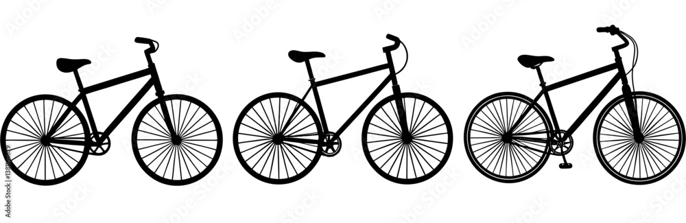 Bicycle Silhouette Vector Art Bicycle Silhouette Vector Art