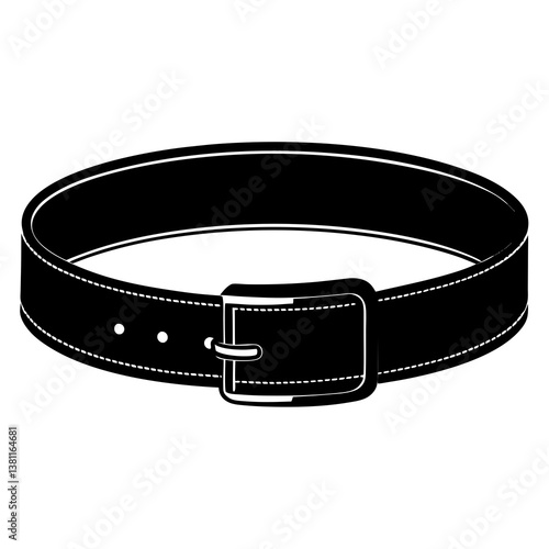 black leather belt