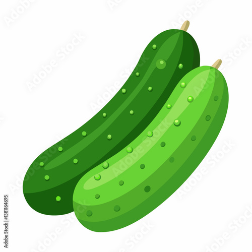 cucumber isolated on white background