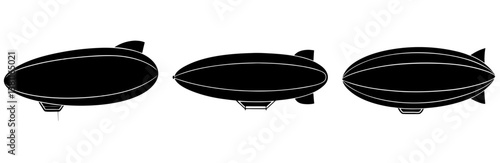  Blimp Silhouette Vector Art