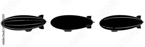  Blimp Silhouette Vector Art
