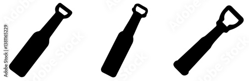 Bottle Opener Silhouette Vector Art