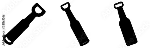 Bottle Opener Silhouette Vector Art