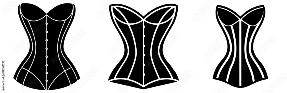 Corset Silhouette Vector Art Corset Silhouette Vector Art