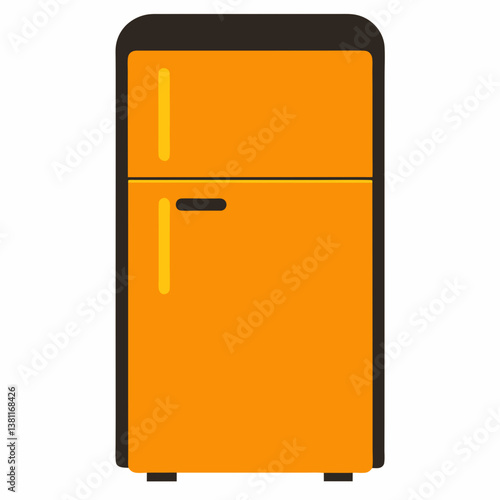 retro fridge isolated
