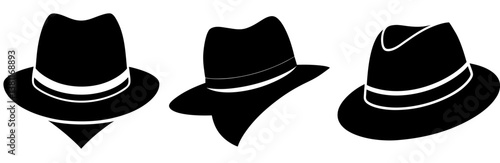 Detective Hat Silhouette Vector Art