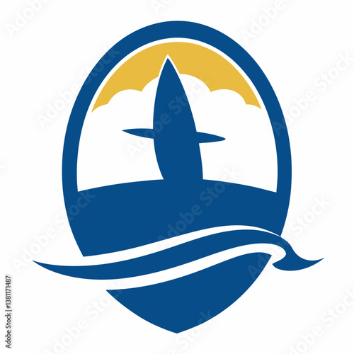 kite surfing vector
