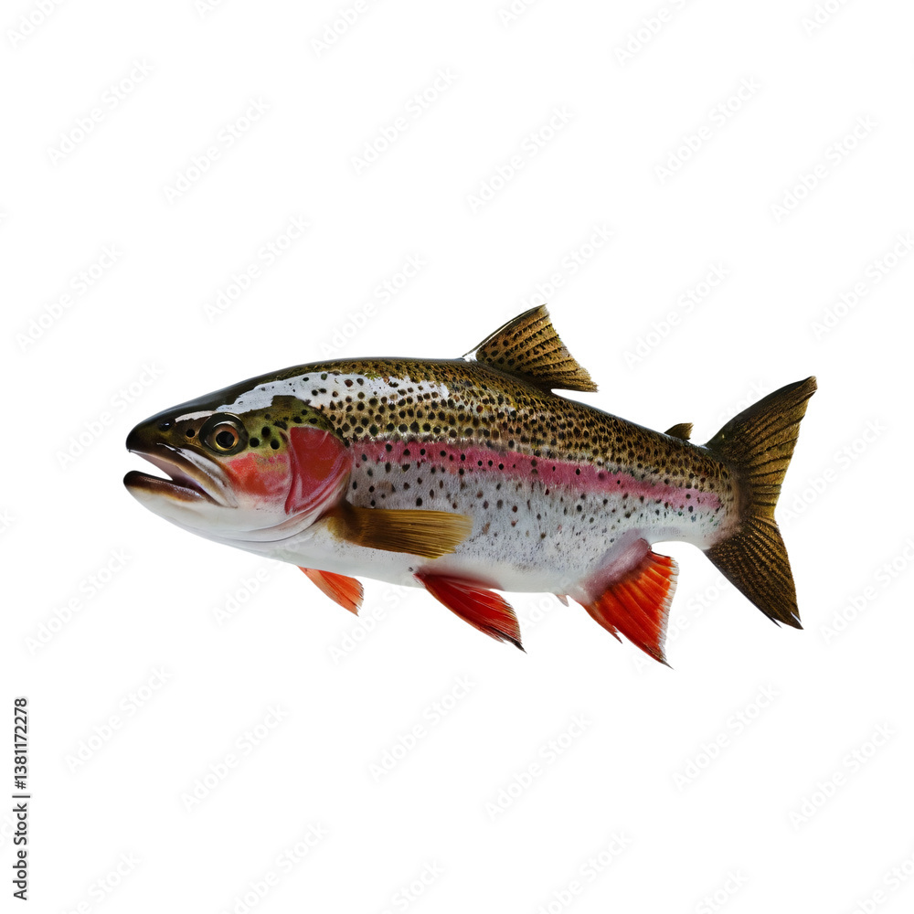 Freshly caught trout on a transparent background Freshly caught trout on a transparent background