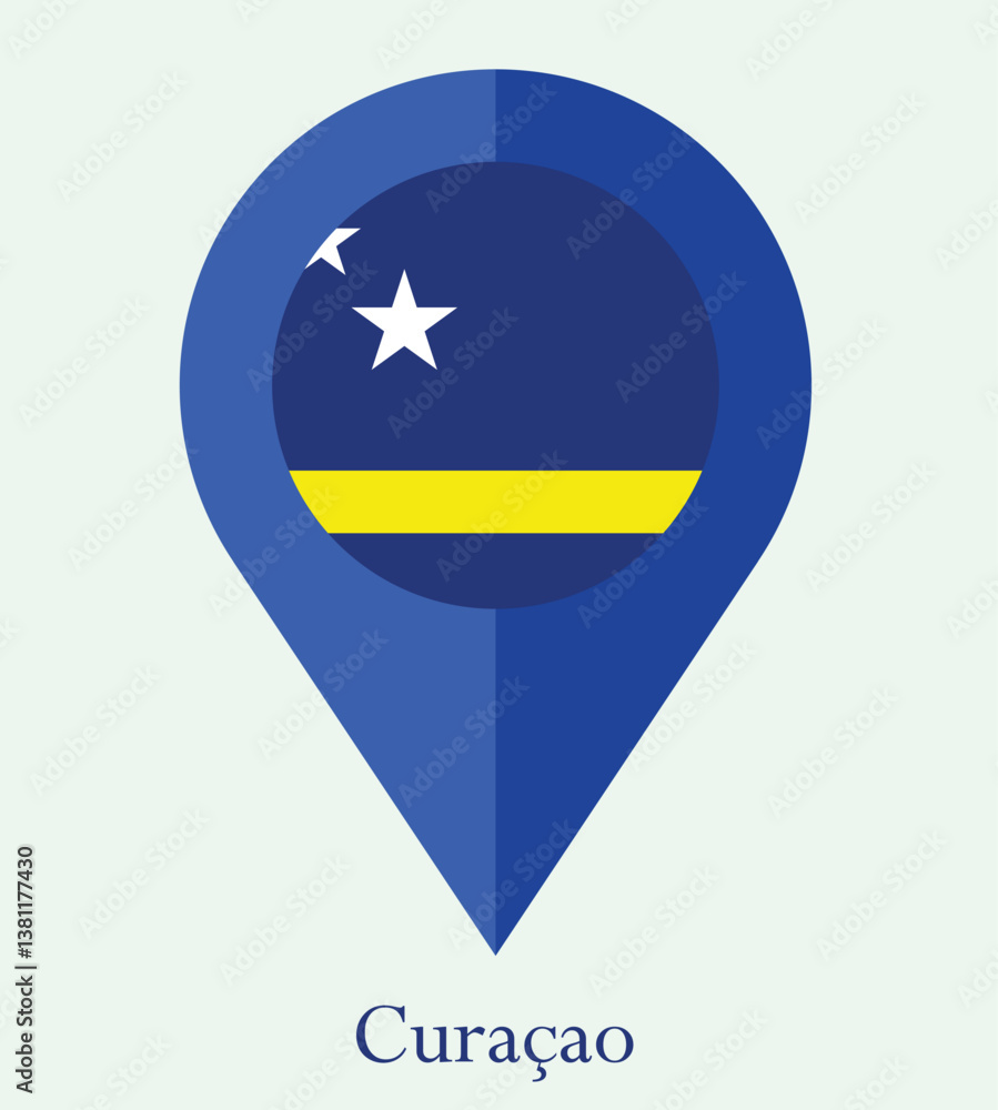 Flag Of Curaçao, Curaçao flag, National flag of Curaçao. Flag Of Curaçao, Curaçao flag, National flag of Curaçao.