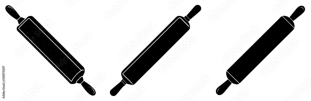 Rolling Pin Vector Art Illustration on White Background Rolling Pin Vector Art Illustration on White Background